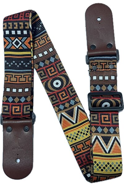 MEDUSA حزام جيتار من الجلد البني السافانا