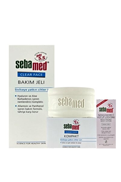 Sebamed Clear Face Nemlendirici Bakım Jeli 50 ml ,Sivilce Ve Akne Karşıtı Yüz Sabunu 100 , Mini Losyon Hed.