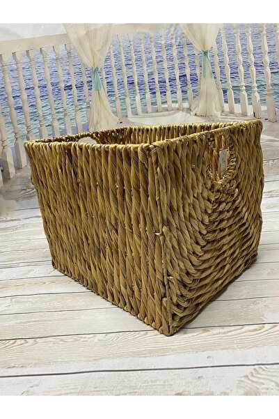 Evistro Dekoratif Dikdörtgen Sepet Düzenleyici Sele 39x32x29 cm