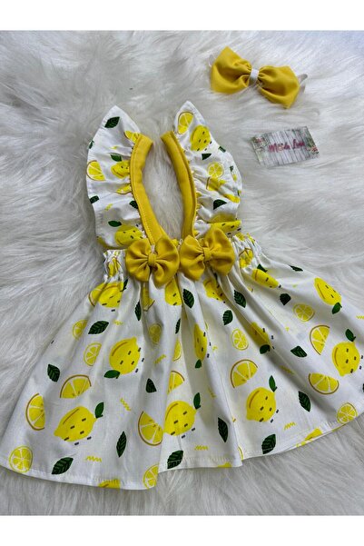 Moda Lina Lemon Pattern Salopet & Bandana