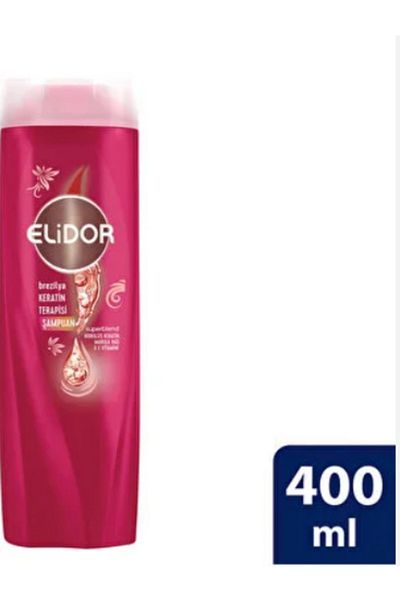 Elidor Elidor Brazil Keratin Therapy Shampoo Hydrolysed Keratin, Marula Oil and E Vit 400 ml 3 Pcs