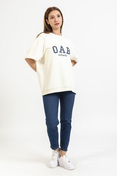 Villager&Son Brs Unisex O Neck O A B Εμπριμέ μανίκια Sweat 23y Kso CREAM