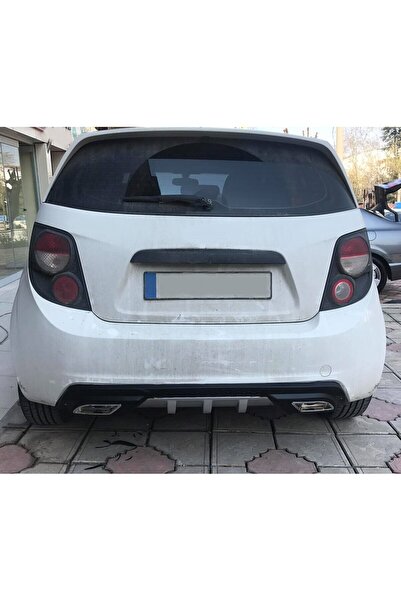 OTO H.İ.T. CHEVROLET AVEO UYUMLU BODY KİT DİFÜZÖR 2 ÇIKIŞ GRİ KARE