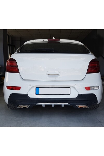 OTO H.İ.T. CHEVROLET CRUZE HATCHBACK UYUMLU BODY KİT DİFÜZÖR 2 ÇIKIŞ GRİ KARE