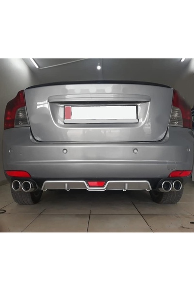 OTO H.İ.T. VOLVO S40 UYUMLU BODY KİT DİFÜZÖR 4 ÇIKIŞ GRİ YUVARLAK