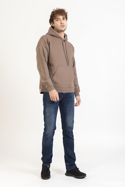 Villager&Son Zra Unisex Καπιτονέ Hoodie U.Sleeve Sweat 23k Ae S.ΚΑΦΕ