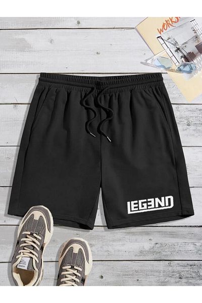 FAVORİST Αθλητικό σορτς με στάμπα LEGEND με τσέπες και ελαστική μέση