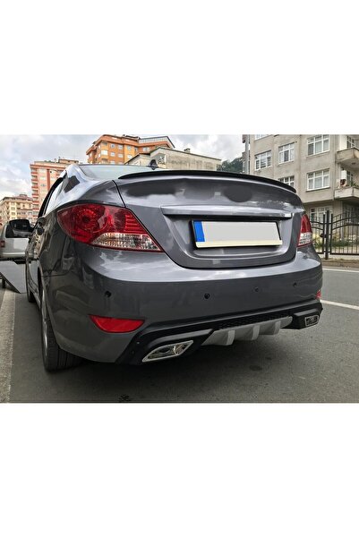 OTO H.İ.T. HYUNDAİ ACCENT BLUE UYUMLU BODY KİT DİFÜZÖR 2 ÇIKIŞ GRİ KARE