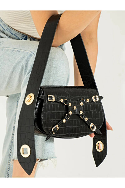 on star Γυναικεία Μαύρη Τσάντα Mc Model με διπλό λουράκι ώμου Καθημερινή τσάν...