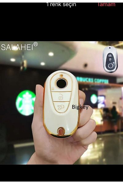 Skilit Mercedes Mybach Νέα θήκη Samart Key Nano Υψηλής ποιότητας θήκη τηλεχειριστηρίου σιλικόνης Λευκή
