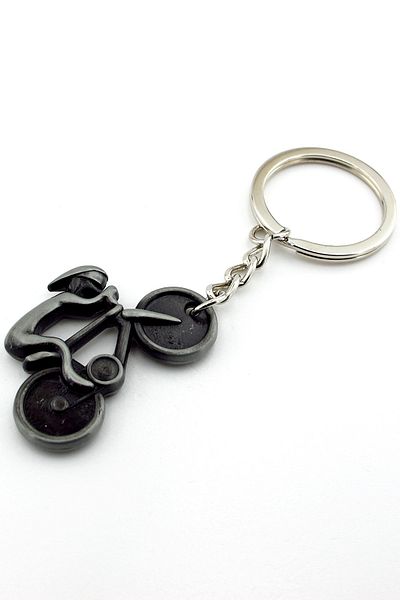 Solfera Racing Bicycle Cyclist Sports Anthracite Metal Keychain KC087