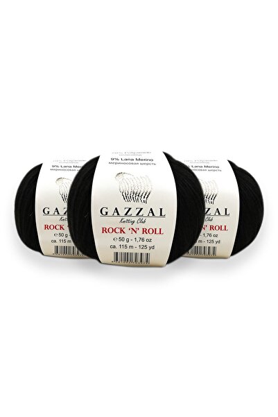 Gazzal Rock'n Roll 50 Gr 3 Pack Hand Knitting Yarn Taka Yarn (4215 Rnr)