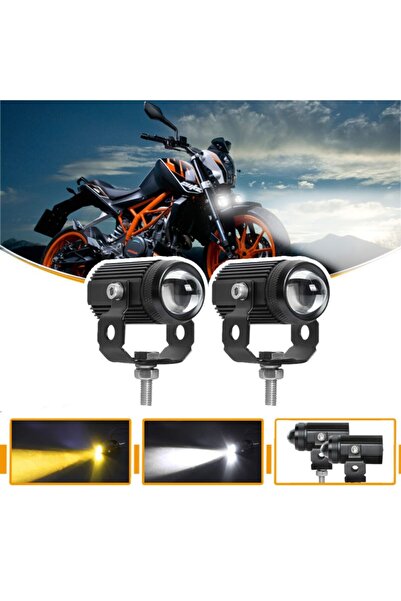 Oto Çizgi Aotrom Shooter Sis Lambası Motosiklet Led Spot Işık Beyaz-sarı