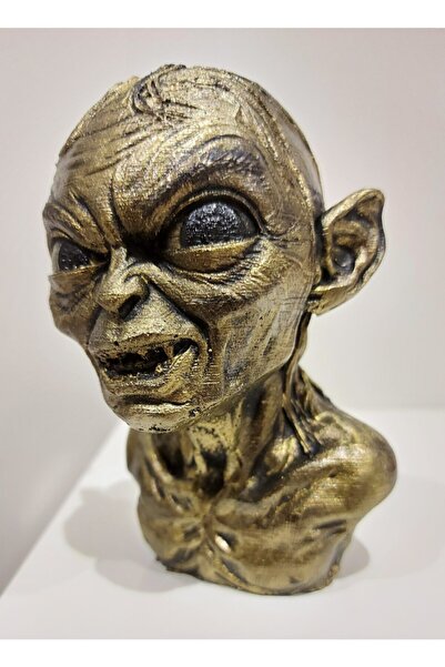 Ard.Art Gollum Simego Büst Figür Biblo Altın Eskitme Sert Ağır Ürün