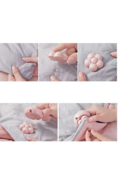 Hayveys 8 Adet Çiçek Desenli Yorgan Sabitleyici Çarşaf Tutucu Yastık Nevresim Düzenleyici