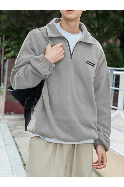 pandy Hanorac oversize din fleece pentru bărbați