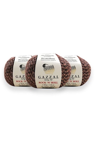 Gazzal Rock'n Roll 50 Gr 3 Pack Hand Knitting Yarn Taka Yarn (13955 Rnr)