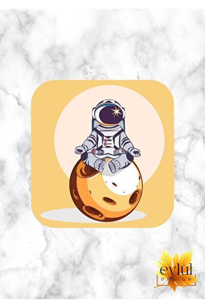 Eylül Design Astronaut Printed Special Design Printed MDF A Quality Square Co...