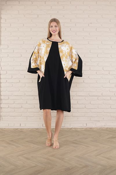 mervemoda γυναικείο κοντομάνικο φόρεμα μίντι τουνίκ