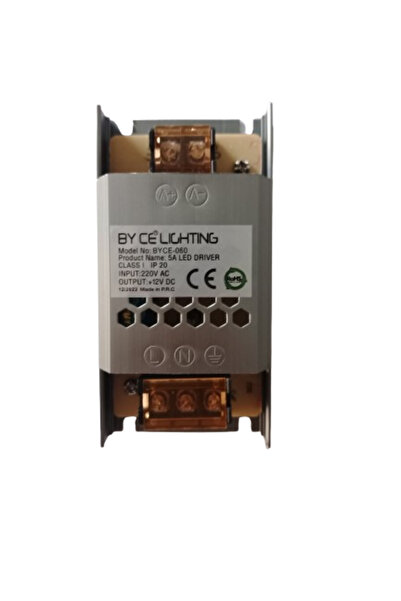 Sensör Modül 60w Ultra Slim Alüminyum Led Trafosu - 5a 12v Sabit Voltaj Güç K...