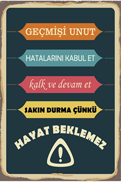 Hayat Poster hayat beklemez ilham verici cesaret motivasyon öğretici duvar ya...