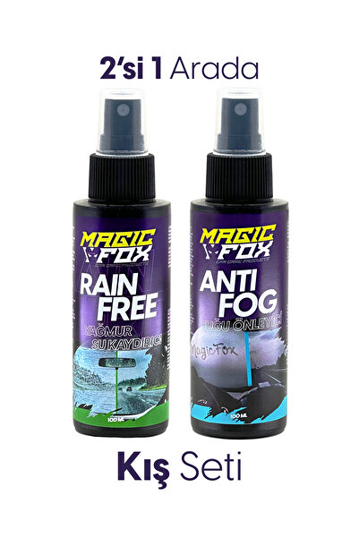 Magicfox Yağmur Su Kaydırıcı ve Buğu Önleyici Kış Seti 2x100ml