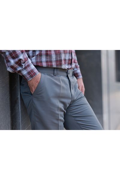DAKİKO Men's Linen Classic Cut Trousers Quality Gray with Armlets