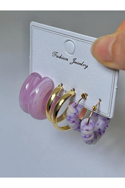 MRK 3lü Halka Çoklu Set Küpe