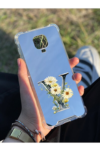 PERAX Redmi Note 9 Pro Max Uyumlu Ayna Baskılı Y Harfi Desenli Kamera Korumal...