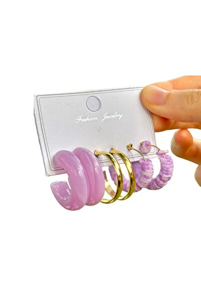 MRK 3lü Halka Çoklu Set Küpe