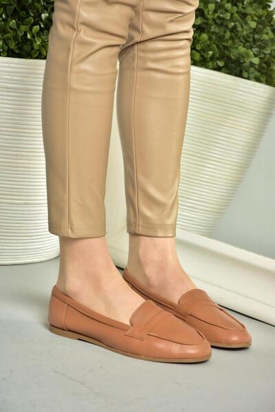 Fox Shoes S291070003 Μπαλαρίνες Tan Γνήσιο Δερμάτινο Flat