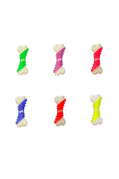 Glipet 17cm Pink Dental Peg - Bone Patterned Dog Toy