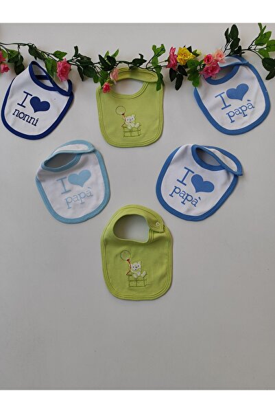 Tomuycuk Bebek Önlüğü Çıtçıtlı Bebek Salya Önlük Ağız Mendili Mama Önlüğü 6'l...