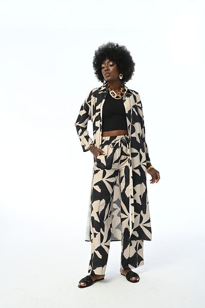 Orfeo Negro WOMEN'S PATTERNED LONG TESETTURE SUITABLE TUNIC SHIRT