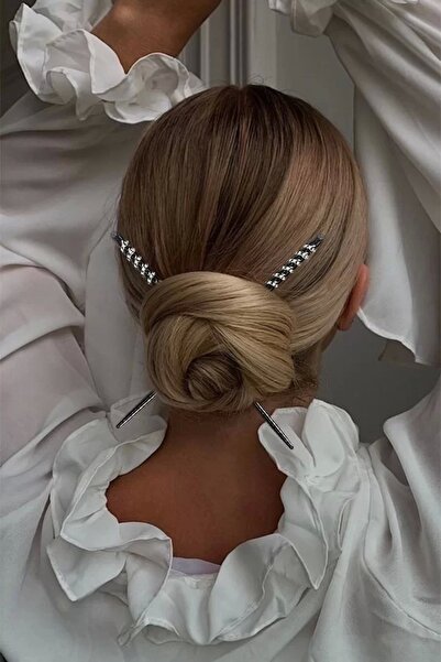 little Luv Cataramă dublă cu buton din piatră de culoare neagră