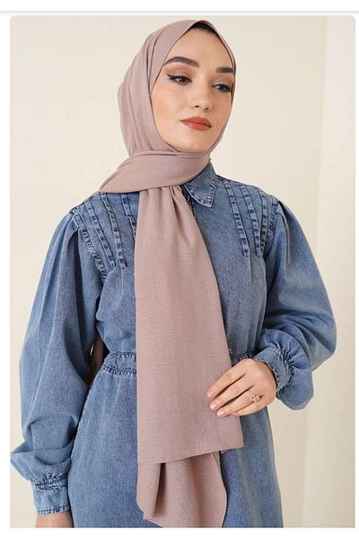 Trablus Hijab Women's Cotton Crash Jazz Shawl Mocha
