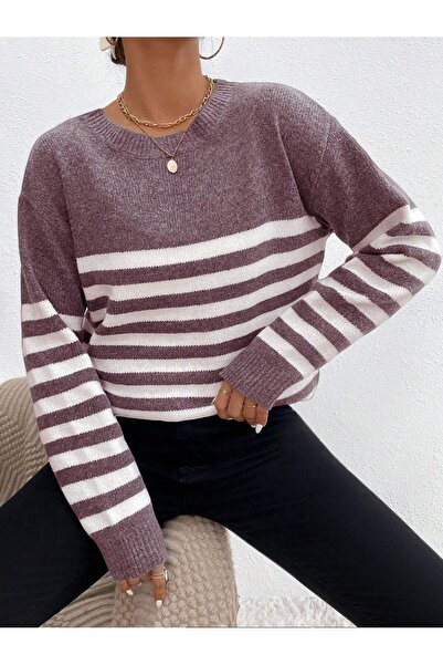 ATEMODAA ÇİZGİLİ TRİKO KAZAK