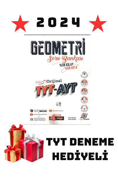 Orjinal MİKRO ORİJİNAL YKS TYT AYT SORU BANKASI GEOMETRİ - 2023-24