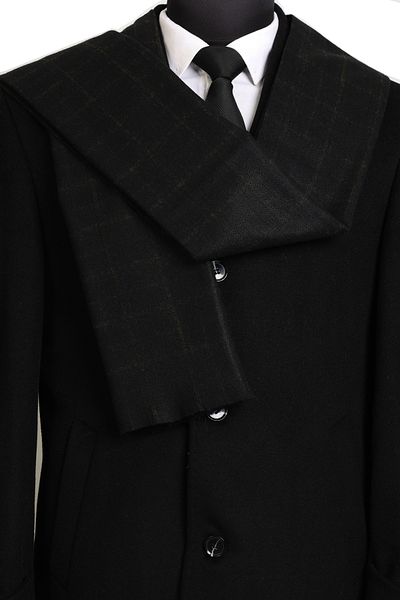 Esgue Patterned Black Plaid Pattern Scarf & Camisole