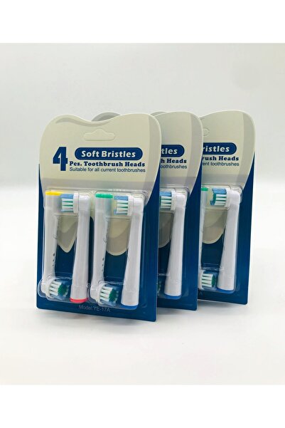 HANNAH Şarjlı Ve Pilli Diş Fırçası Başlığı 12 Adet Yedek Başlık