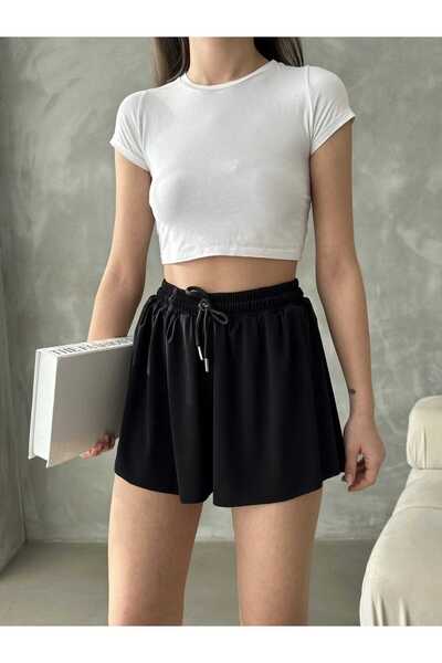 Jeevee Πλισέ Basic διπλό σορτς με κορδόνια