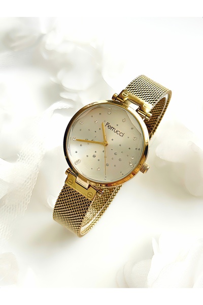 Ferrucci ساعة يد نسائية FERRUCCİ (ذهبي)
