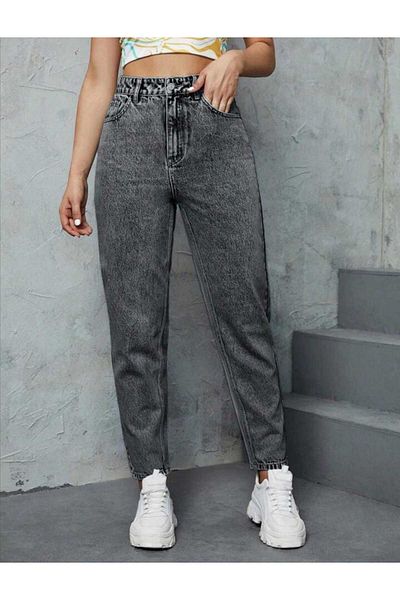 Trn JNS Smoked Color Γυναικείο Mom Jeans - Σχέδιο Lycra