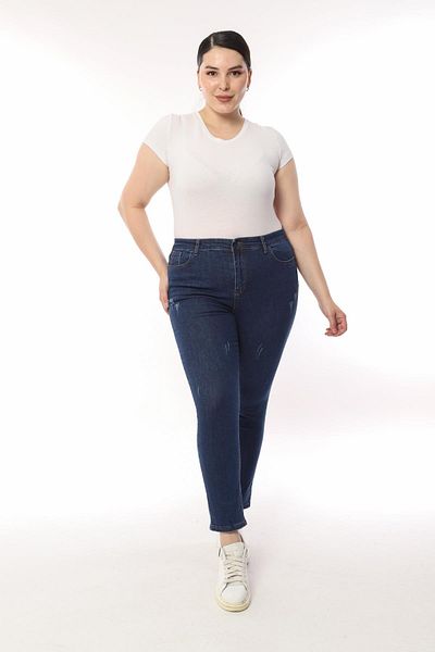 yakamor Women's Battal Cuffed Jeans