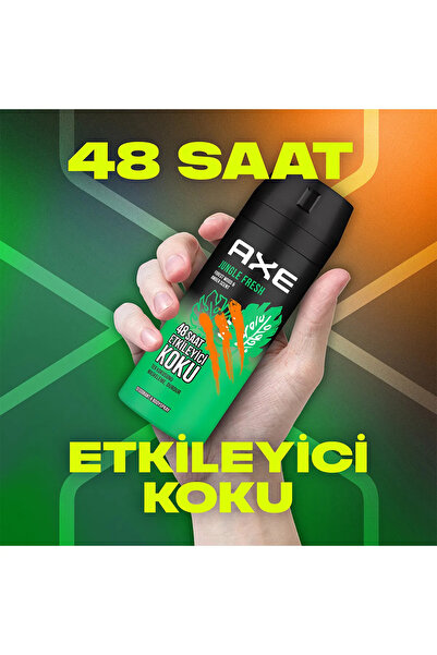 Axe Erkek Sprey Deodorant Jungle Fresh 48 Saat Etkileyici Koku 150 ml * 4 Adet