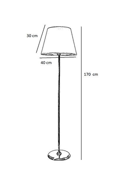 Lampada Rita Eskitme Kaplama Metal Lambader - Kırmızı