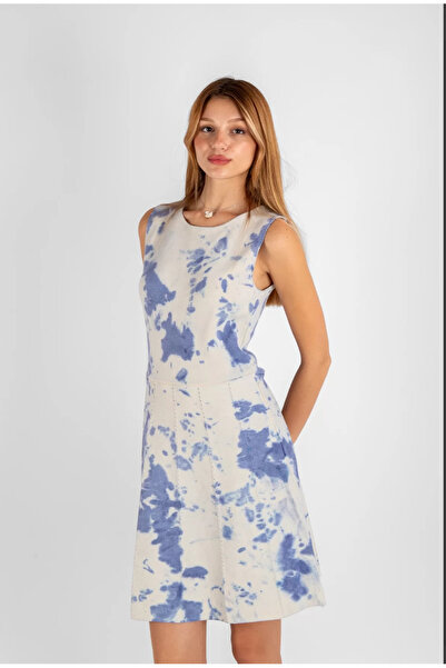 DUSOHOME Безрукавне трикотажне плаття з батиковим візерунком Duso