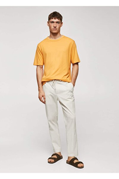 MANGO Man Lightweight mercerized casual T-shirt