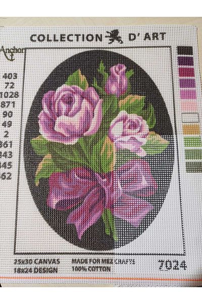 collection d'art 25*30 cm Collectıon D'art oval roses 7024 without string