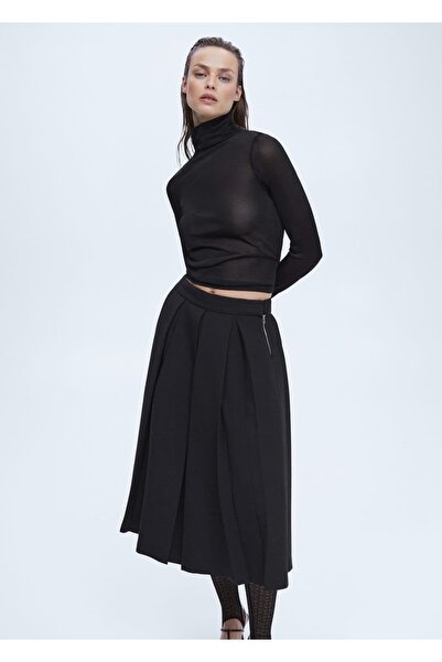MANGO Woman Pilili Midi Etek
